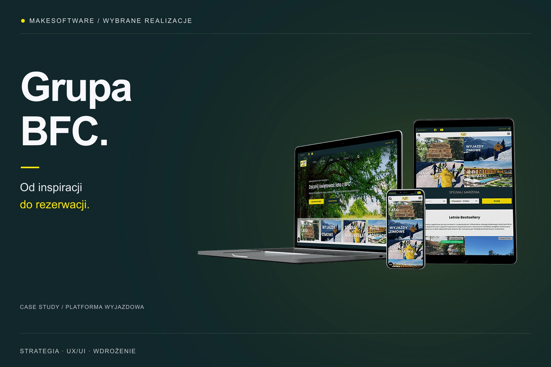 Grupa BFC - prezentacja projektu MakeSoftware z oryginalnymi widokami rozwiązania.